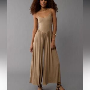 AE by Aerie Soft and Sexy Jumpsuit in Sand